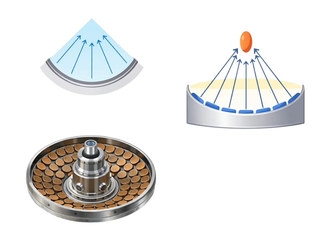 Principle of the piezoelectric focused shockwave generator