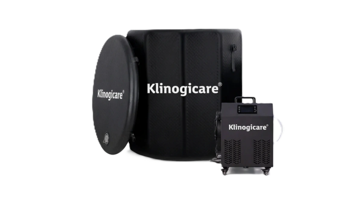 Vertical Klinogicare® Ice Bath tub with indoor or outdoor chiller